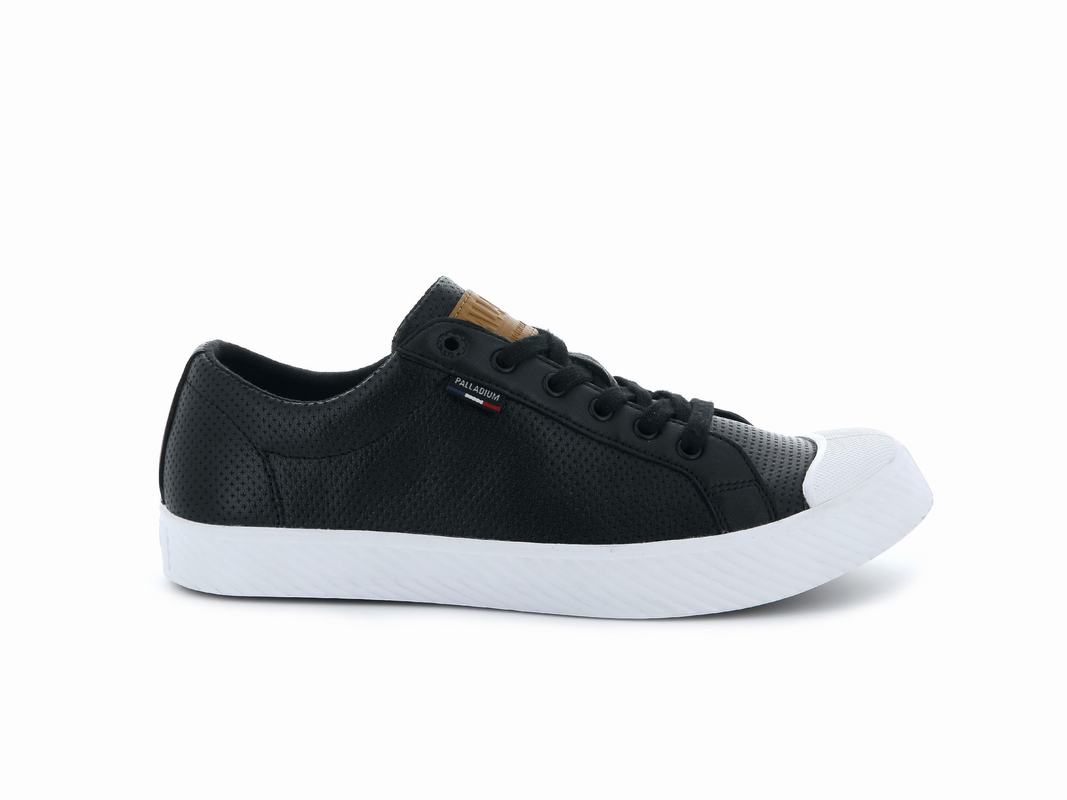 Palladium Pallaphoenix Og Leather Men's Low Top Sneakers Black (VLYK45807)